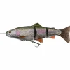 Savage Gear Gummiköder ·Fertig Montierte Gummifische|Raubfischangeln Kunstköder<Softbait 4D Line Thru Trout (sinkend, Rainbow)