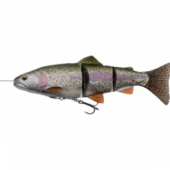 Savage Gear Gummiköder ·Fertig Montierte Gummifische|Raubfischangeln Kunstköder<Softbait 4D Line Thru Trout (sinkend, Rainbow)