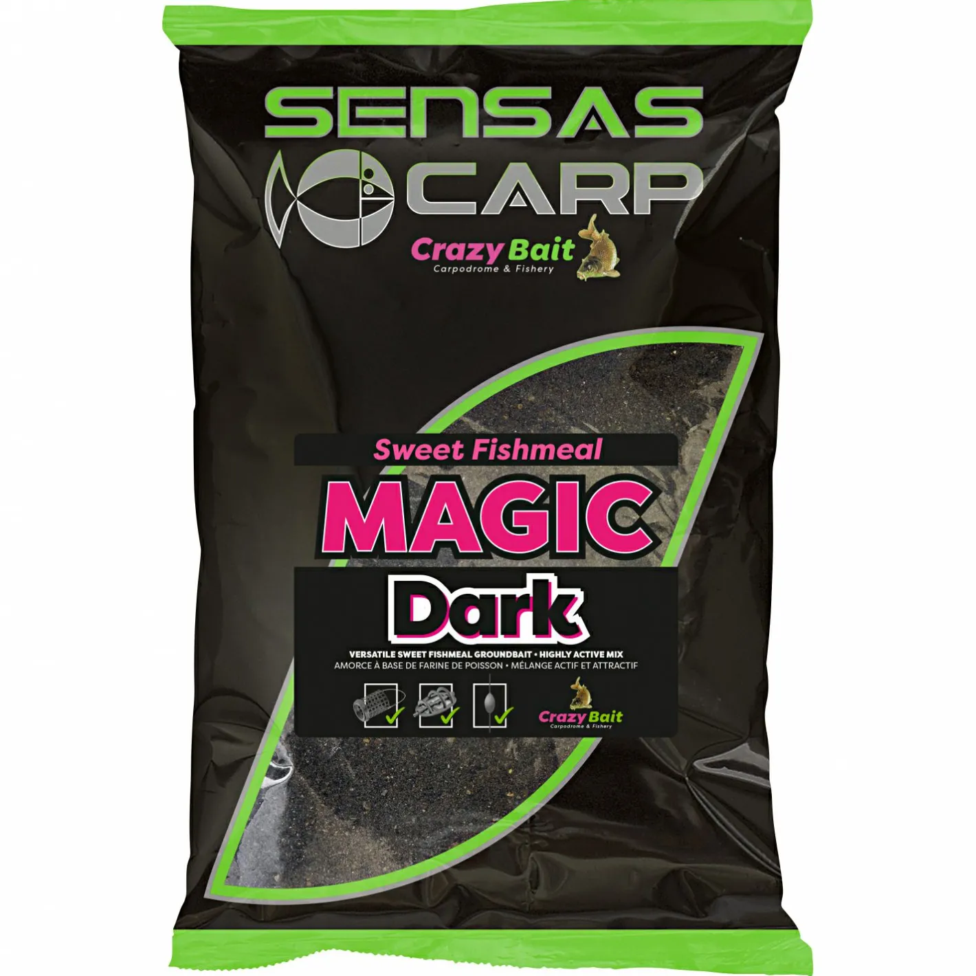 Sensas Friedfischfutter|Friedfischangeln-Zubehör<Grundfutter Big Bait (sweet fishmeal magic dark)