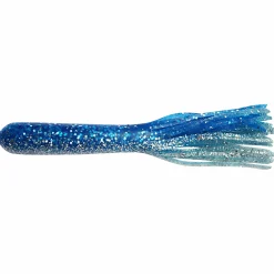 Clearance ShadXperts Fransenköder Magnum Tube 5" (Klar Silber/Blau-Glitter)