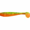 ShadXperts Gummiköder ·Gummifische & Shads|Raubfischangeln Kunstköder<King-Shad 4" (Orange/Glitter/Grün
