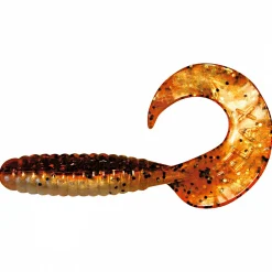 ShadXperts Gummiköder ·Twister|Raubfischangeln Kunstköder<Twister 4" (Goldperl/Motoroil Glitter)