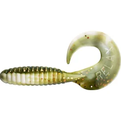 Hot ShadXperts Twister Xtra Fat Grub 5,5 (Weiß/Oliv/Glitter)