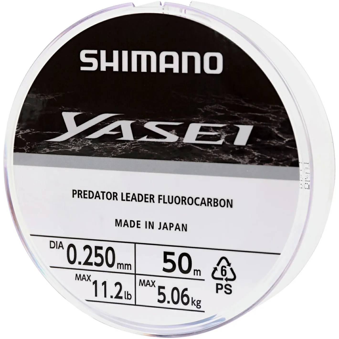 Shimano Fluorocarbon-Schnüre<Yasei Predator Fluorocarbon Angelschnur (transparent, 50 m)
