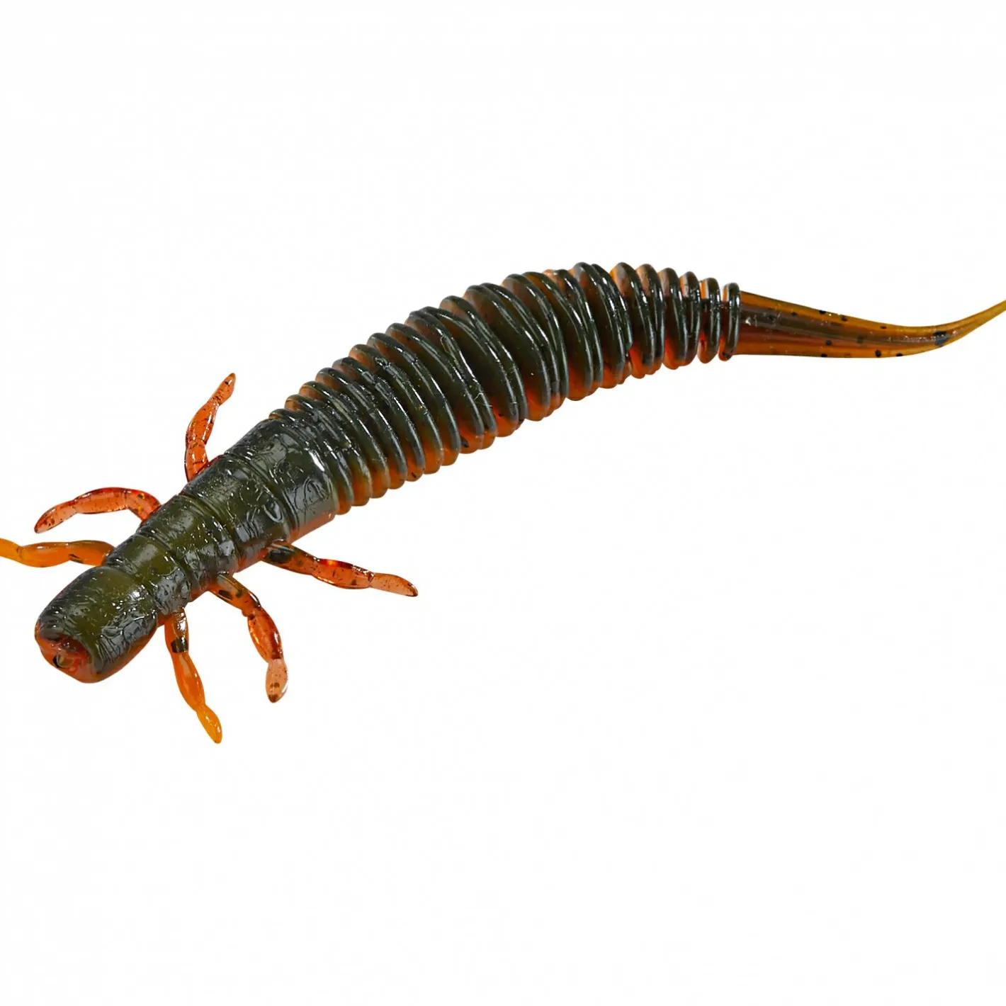 Shirasu Gummiköder ·Gummimaden & Gummiwürmer<Jungle Bug (Green Pumpkin Amber Red)