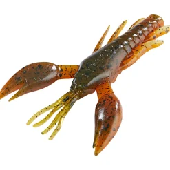 Shirasu Gummiköder ·Gummikrebse & Gummifrösche|Raubfischangeln Kunstköder<Softlure Scary Crab (Green Pumpkin Amber Red)