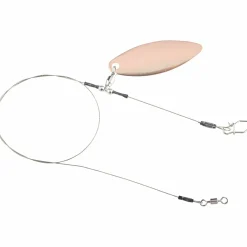 Shirasu Angelvorfächer & Beifänger|Raubfischangeln-Zubehör<7x7 Niroflex Hechtvorfach mit kugelgelagertem Spinnerblatt (Kupfer)