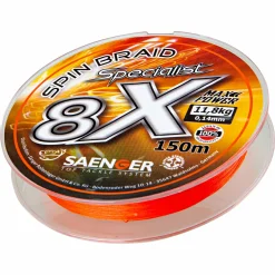 Hot Su00e4nger Sänger Angelschnur Spin Braid Specialist 8x (fluo/orange)