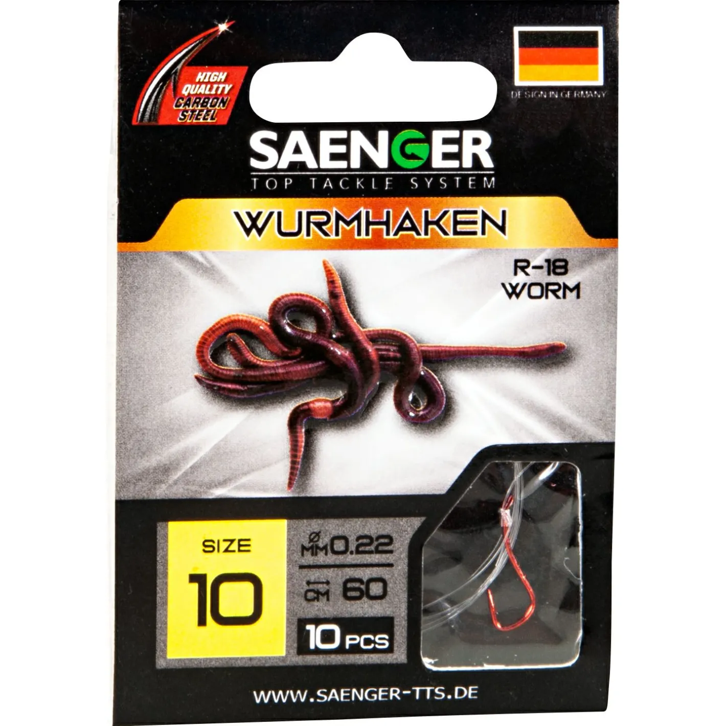 Outlet Su00e4nger Sänger Zielfisch-Haken, gebunden (Wurmhaken R-18)