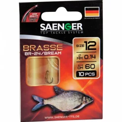 Su00e4nger Angelhaken|Friedfischangeln-Zubehör<Sänger Zielfisch-Haken, gebunden (Brasse BR-24)