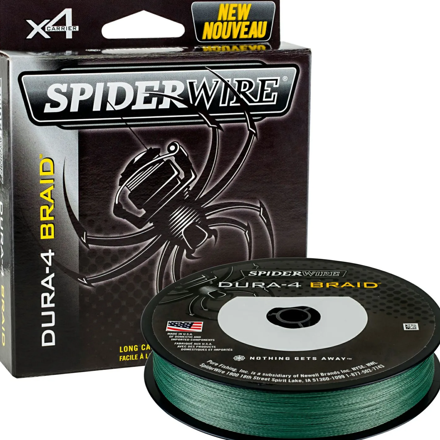 Spiderwire Geflochtene Schnüre<Angelschnur Dura 4 (Green, 300 m)