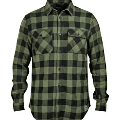 Best Spika Flannel Check Shirt Herren (Moss Green)