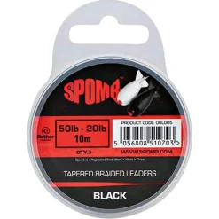 Spomb Karpfenschnüre|Vorfachschnüre<Tapered Braided Leaders (black)