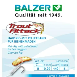 Clearance Trout Attack Angelhaken Bienenmaden Hair Rigs
