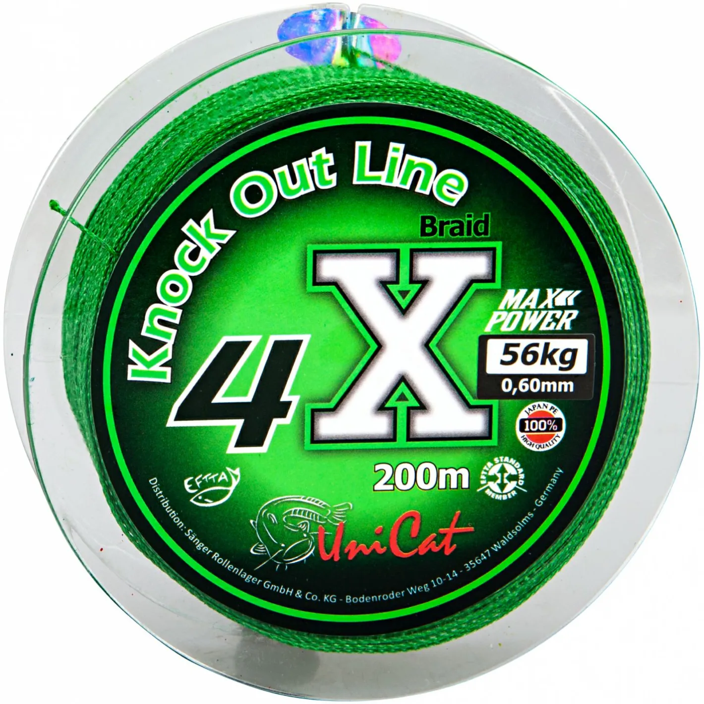 Uni Cat Wallerschnüre|Wallerschnüre<Wallerschnur 4X Braid Knock Out Line (200 m)