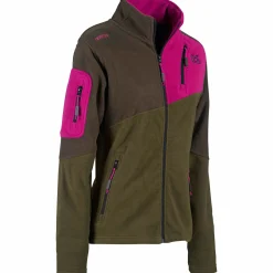 New Univers Lynx Fleece Hunting Jacket Damen (Oliv/Pink)