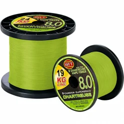 WFT Geflochtene Schnüre<Angelschnüre KG 8.0 8-Carrier Super Braid (chartreuse, 600m.)