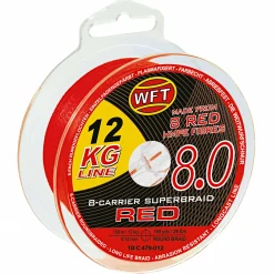 Best WFT Angelschnur KG 8.0 8-Carrier Super Braid (rot, 150 m)