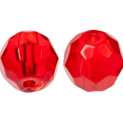 Best Zeck Faceted Glass Beads (rot)